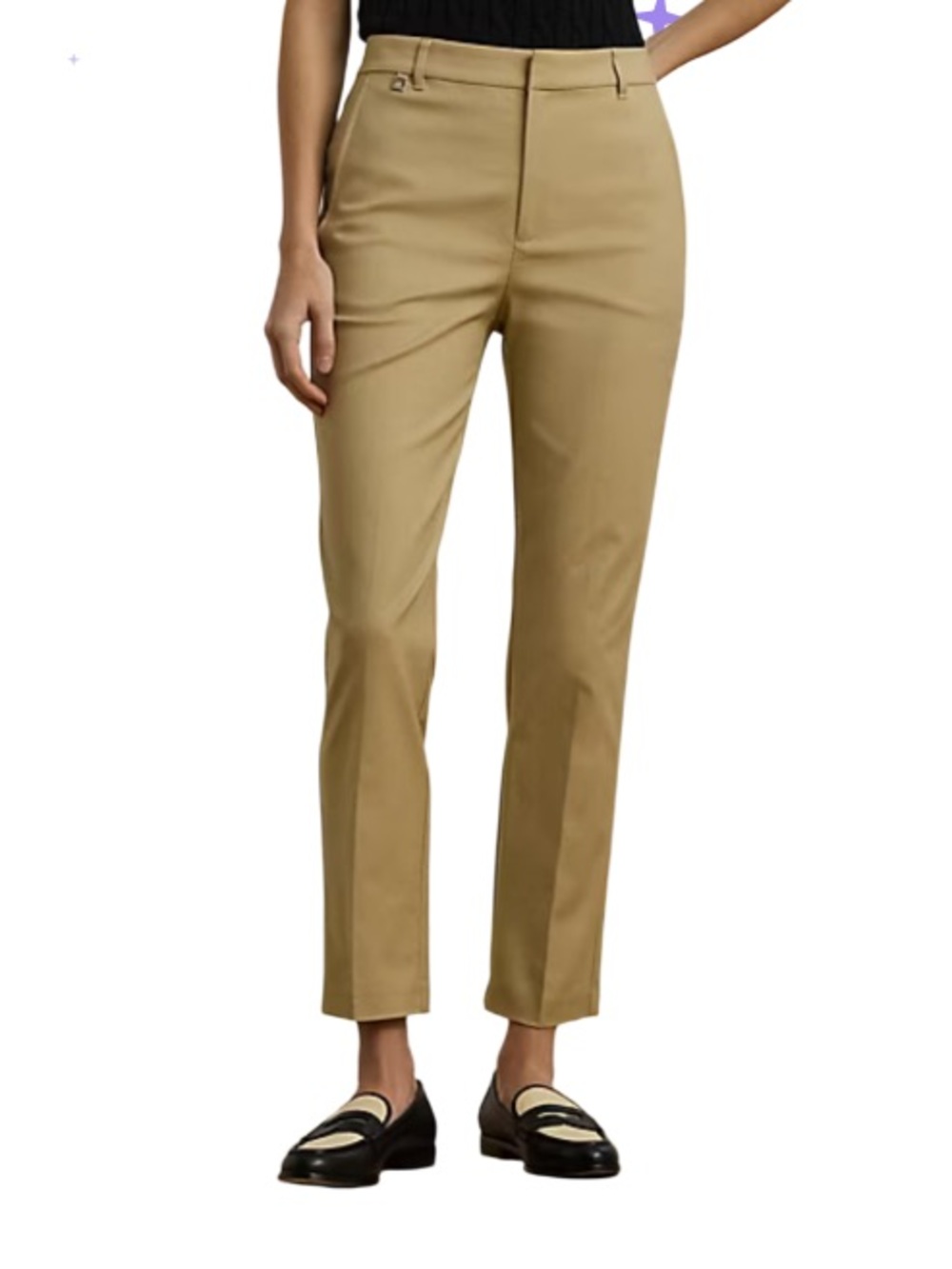 Ralph Lauren Double Faced Stretch Cotton Pants